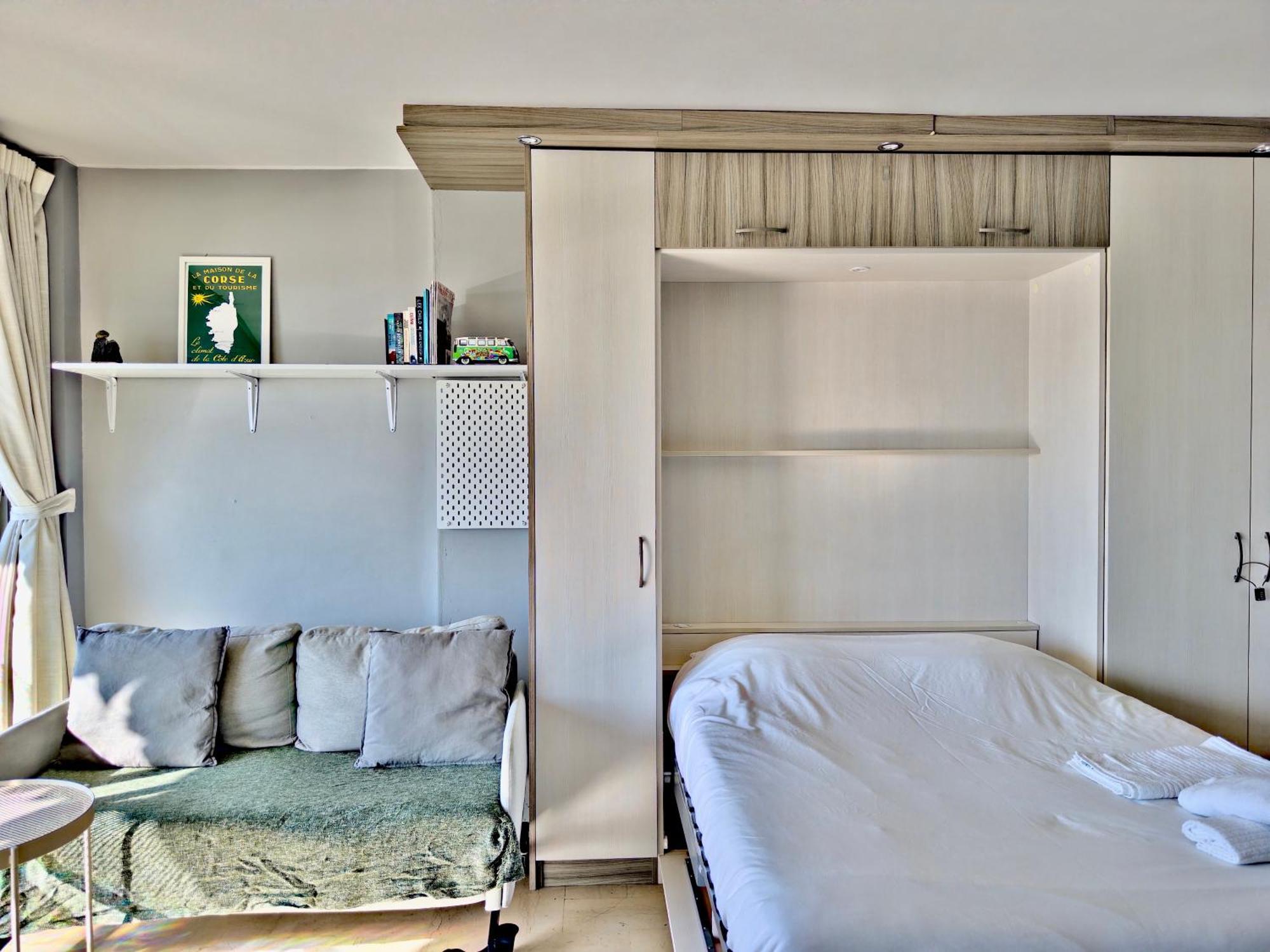 Panoramic Sea View Studio 24H Checkin Cagnes-sur-Mer Luaran gambar